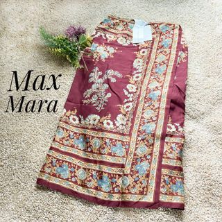 Max Mara - 【新品・未使用】Max Mara 白タグ 絹 シルク 100% ラップスカート