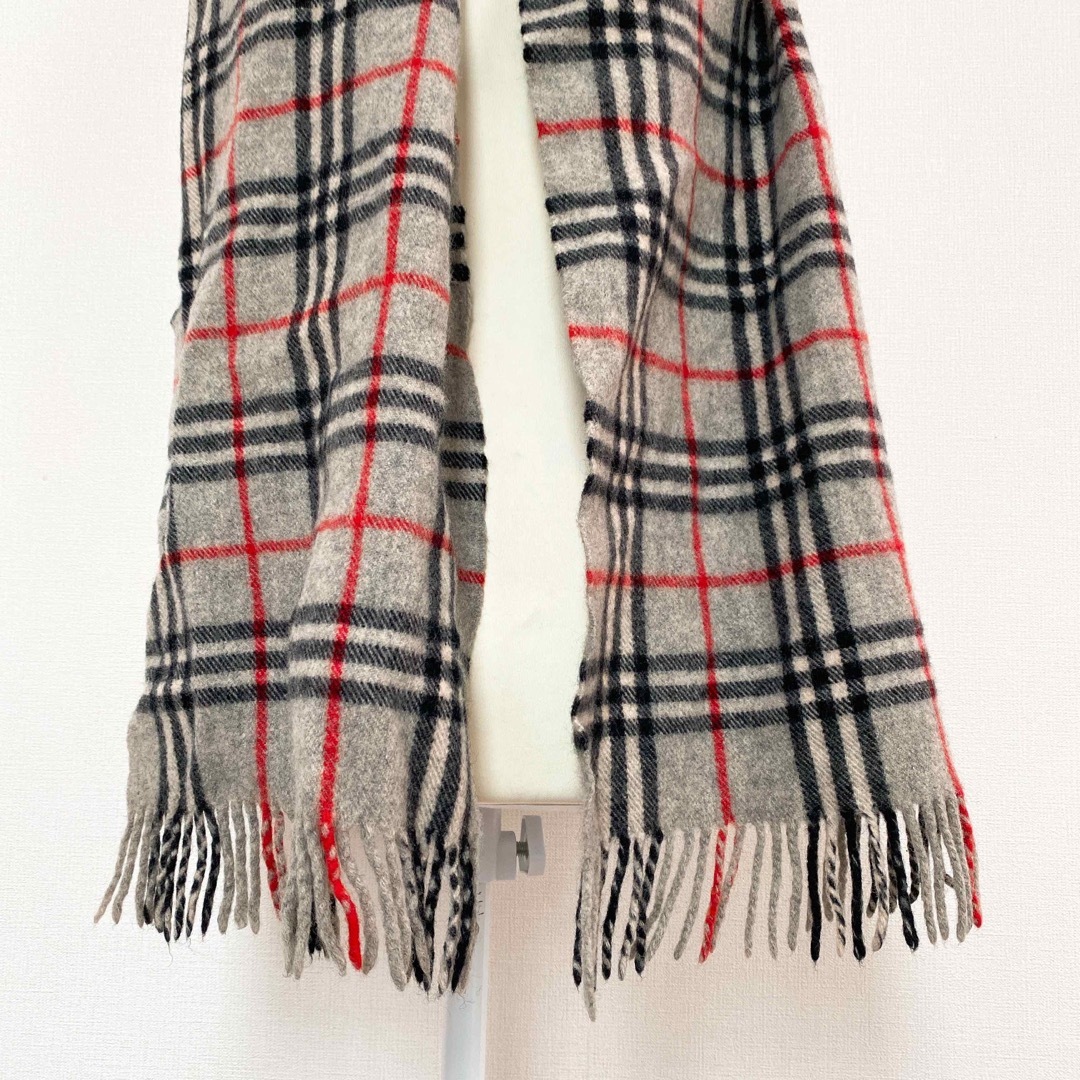 BURBERRY(バーバリー)のBurberry バーバリー　マフラー　ストール　ノバチェック　ウール　グレー レディースのファッション小物(マフラー/ショール)の商品写真