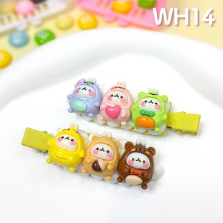 ホイップデコ もこもこホイップヘアピン 2個セット ハンドメイド【 WH14 】(ヘアアクセサリー)