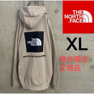 ザノースフェイス(THE NORTH FACE)のノースフェイス パーカー スウェット 刺繍 ボックスロゴ ベージュ モカ XL(パーカー)