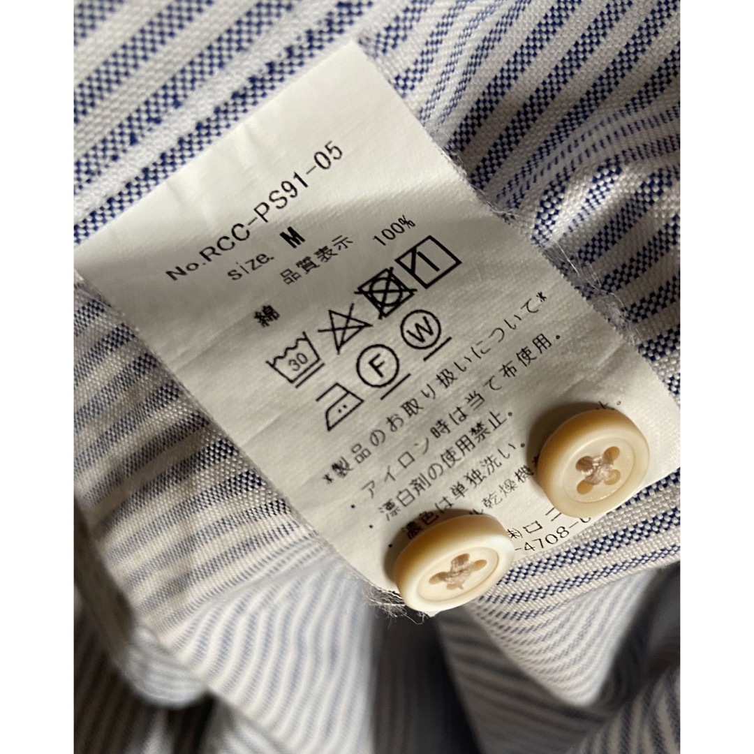 ROCOCO(ロココ)のROCOCO ロココ 長袖 ボタンダウンシャツ ストライプ 日本製 サイズM メンズのトップス(シャツ)の商品写真