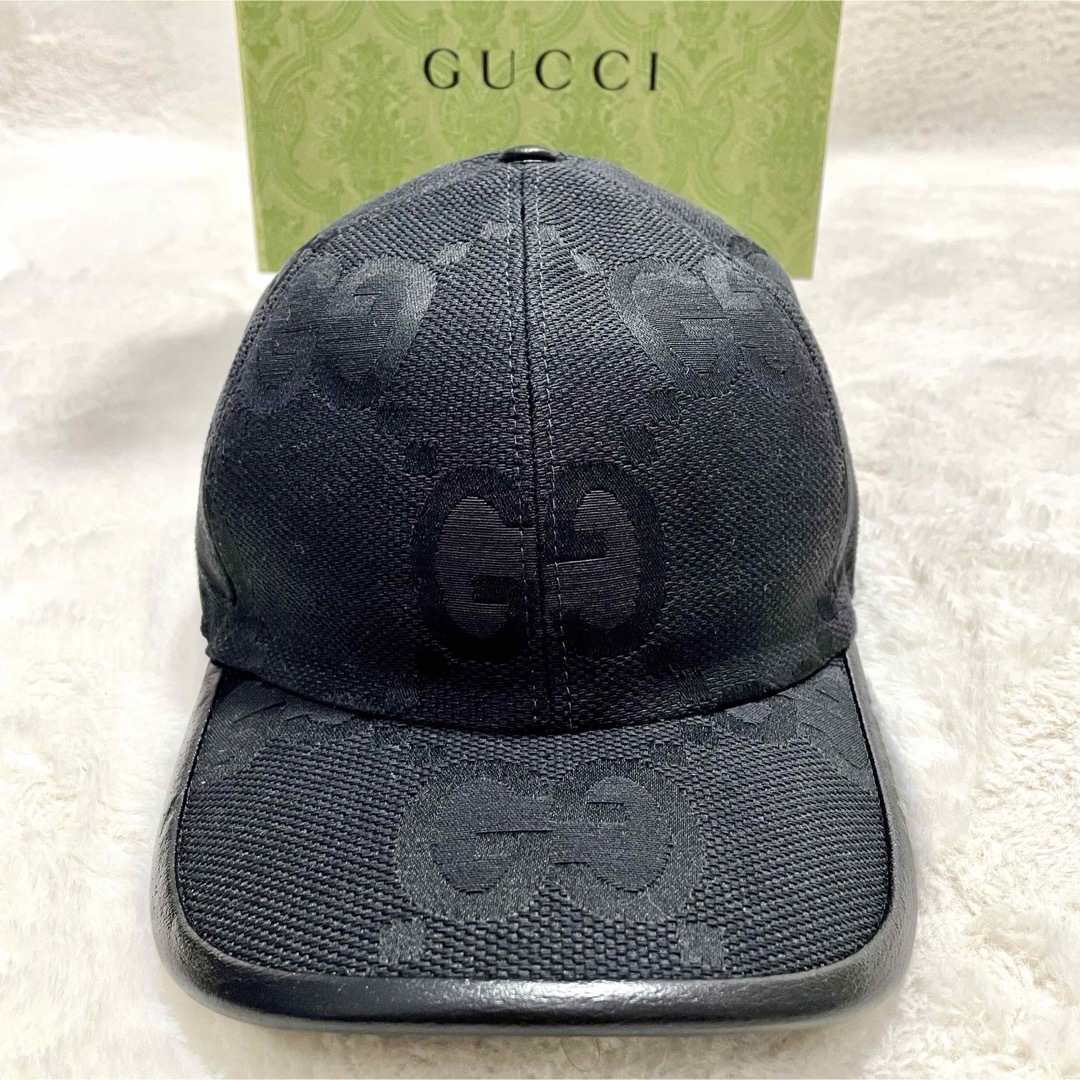 Gucci(グッチ)の箱付き GUCCI グッチ ジャンボGG キャンバス ベースボールキャップ XL メンズの帽子(キャップ)の商品写真