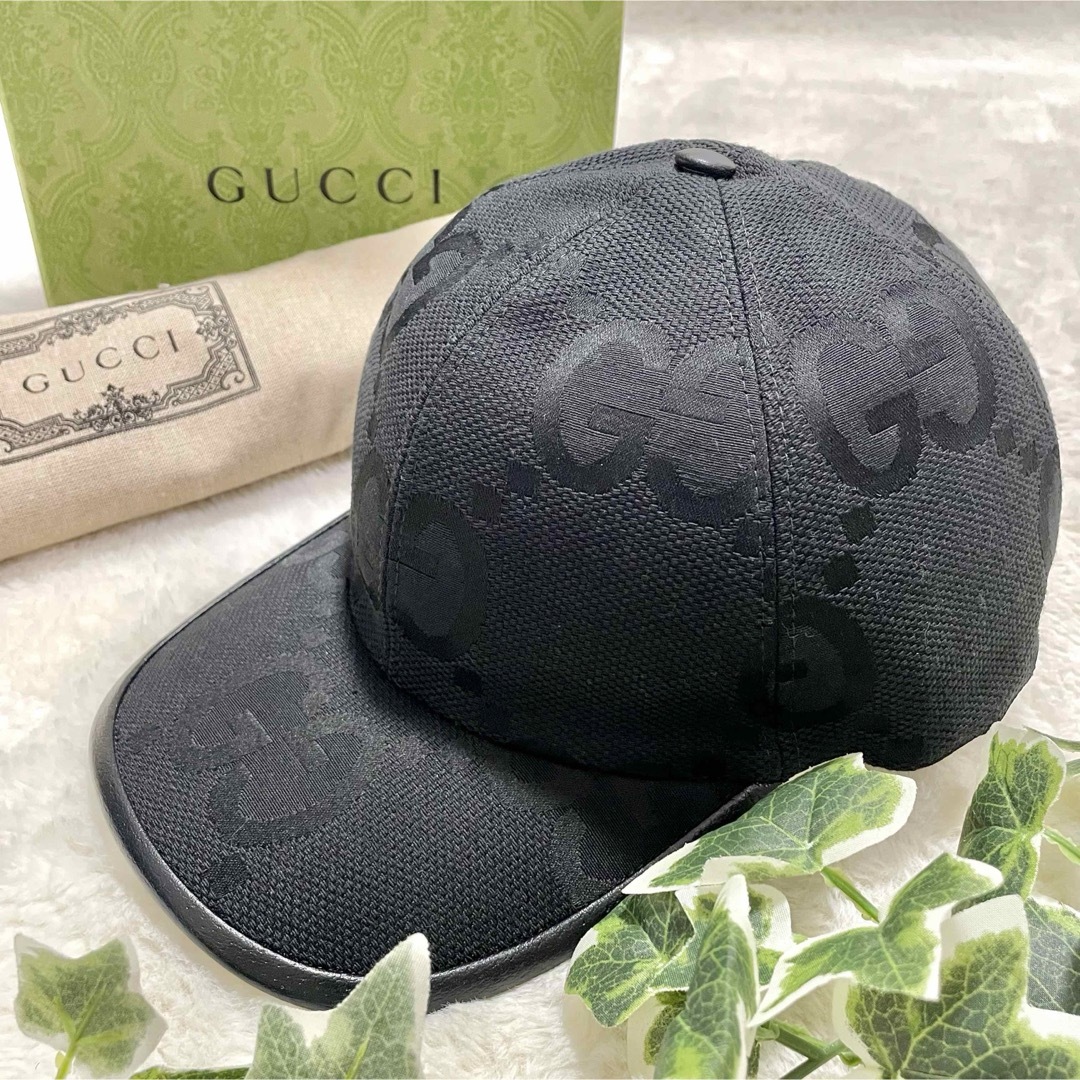 Gucci(グッチ)の箱付き GUCCI グッチ ジャンボGG キャンバス ベースボールキャップ XL メンズの帽子(キャップ)の商品写真