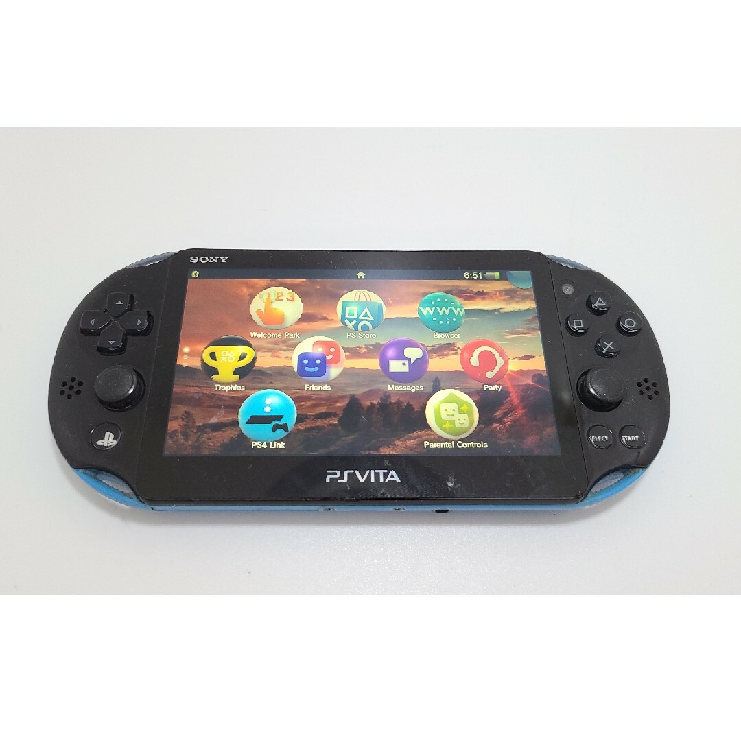 PlayStation Vita(プレイステーションヴィータ)のPlaystation Vita PCH2000 ブルーブラック エンタメ/ホビーのゲームソフト/ゲーム機本体(携帯用ゲーム機本体)の商品写真