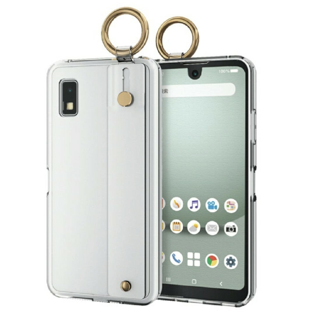 ELECOM(エレコム)のAQUOS wish3(SH-53D)ハンドバンド付き スマホ/家電/カメラのスマホアクセサリー(モバイルケース/カバー)の商品写真