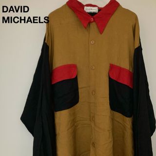 90s DAVID MICHAELS レーヨンシャツ マルチカラー ビンテージ(シャツ)