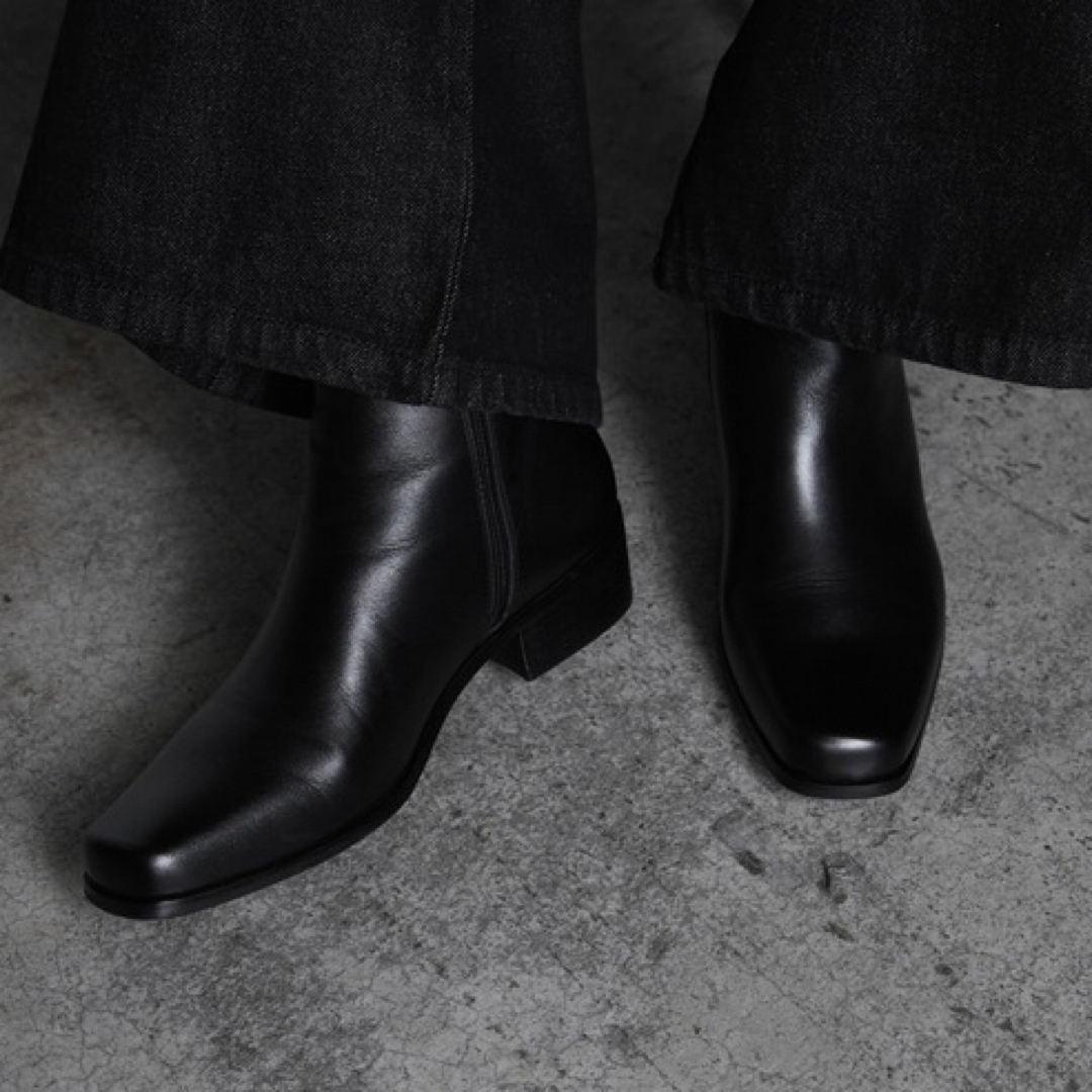 CALLNE  Squaretoe Sidezip Heelboots 40 メンズの靴/シューズ(ブーツ)の商品写真