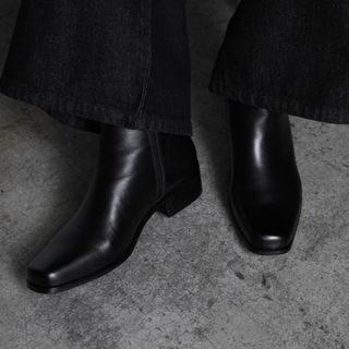 CALLNE  Squaretoe Sidezip Heelboots 40(ブーツ)