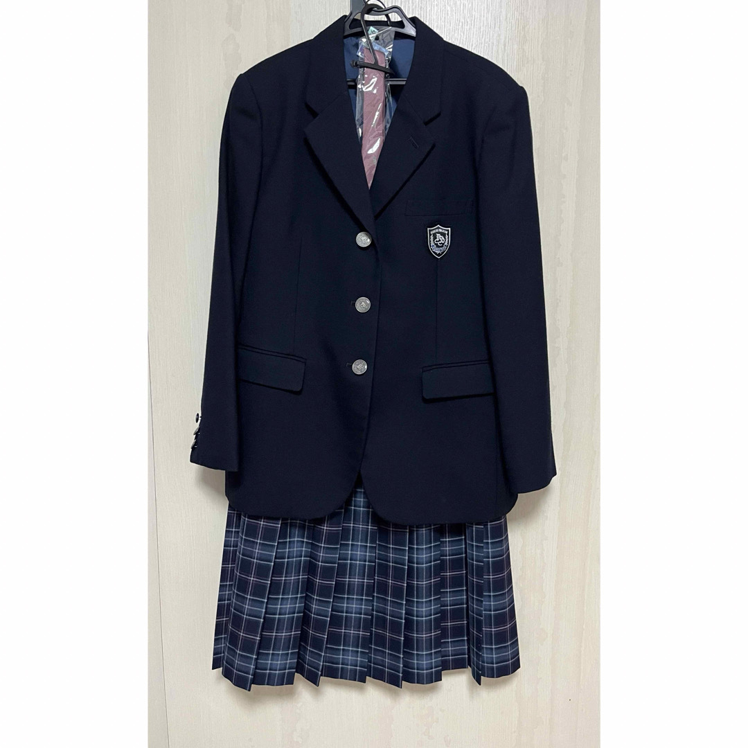 女子高生 ブレザー制服 冬コート チェックスカート ネクタイ 5点 女子高生 ブレザー制服 冬コート チェックスカート ネクタイ 5点