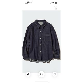 ユニクロ(UNIQLO)のUNIQLO デニムシャツジャケット　Sサイズ　新品・未使用(シャツ/ブラウス(長袖/七分))