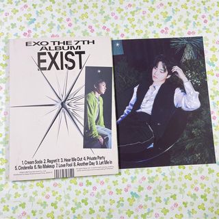 エクソ(EXO)のEXO EXIST アルバム　CD スホ　シウミン　ポストカード　栞　しおり(K-POP/アジア)