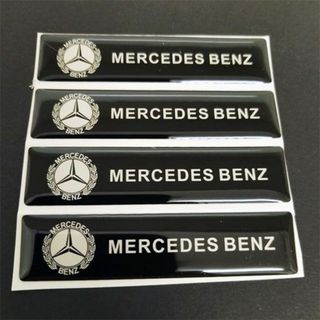 メルセデスベンツ(Mercedes-Benz)のMERCEDES-BENZ　メルセデスベンツ エポキシ３Dステッカー　４個セット(車内アクセサリ)