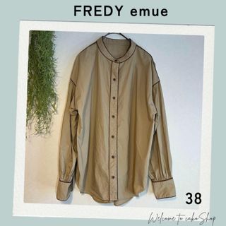 フレディエミュ(fredy emue)のフレディエミュ　FREDYemue　バンドカラー　38　パイピングブラウス(シャツ/ブラウス(長袖/七分))