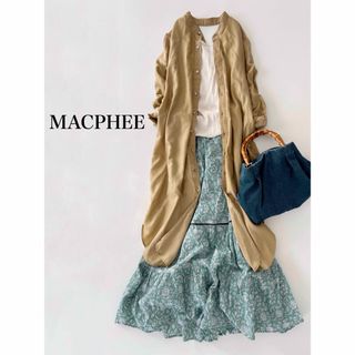 MACPHEE コットンモールスキン シャツワンピース