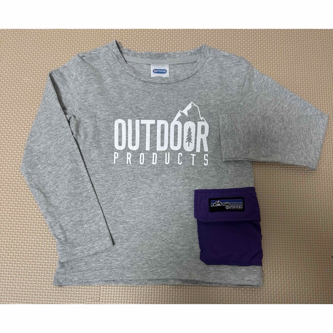 OUTDOOR PRODUCTS(アウトドアプロダクツ)の【OUTDOOR アウトドア】キッズ 長袖Tシャツ ロンT ポケット　110cm キッズ/ベビー/マタニティのキッズ服男の子用(90cm~)(Tシャツ/カットソー)の商品写真