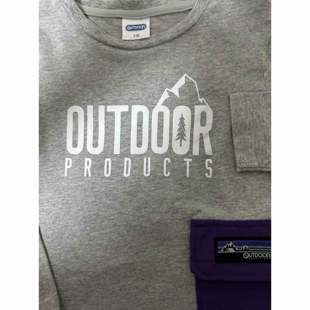 OUTDOOR PRODUCTS(アウトドアプロダクツ)の【OUTDOOR アウトドア】キッズ 長袖Tシャツ ロンT ポケット　110cm キッズ/ベビー/マタニティのキッズ服男の子用(90cm~)(Tシャツ/カットソー)の商品写真