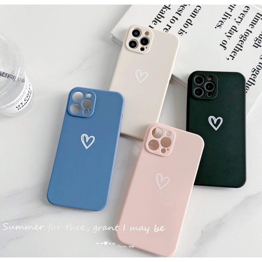 ♡iPhone13mini♡ iPhoneケース グリーン ハート 緑 スマホ/家電/カメラのスマホアクセサリー(モバイルケース/カバー)の商品写真