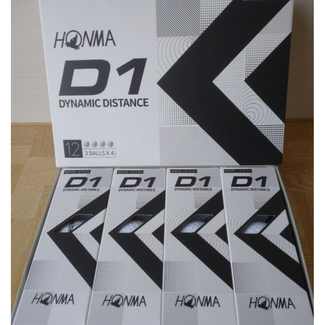 本間ゴルフ(ホンマゴルフ)のHONMA　D1ゴルフボール 4ダース　白 スポーツ/アウトドアのゴルフ(その他)の商品写真