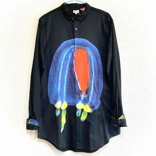 Paul Smith - Paul Smithポールスミスクラゲ柄長袖シャツLブラックベースコットン100