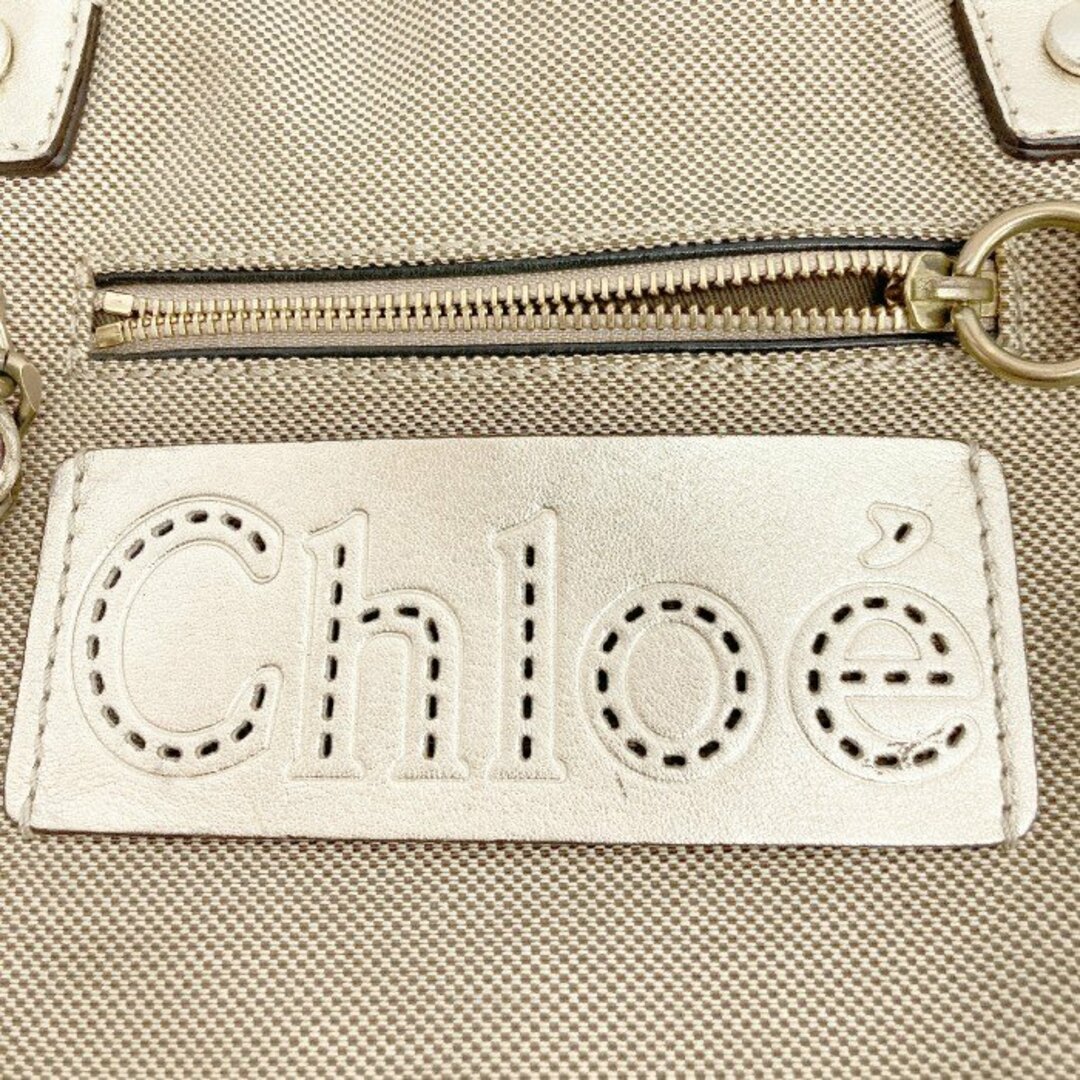 Chloe(クロエ)の★Chloe クロエ チェーンデザイン ハンドバッグ ゴールド ※スレ・汚れあり レディースのバッグ(ハンドバッグ)の商品写真