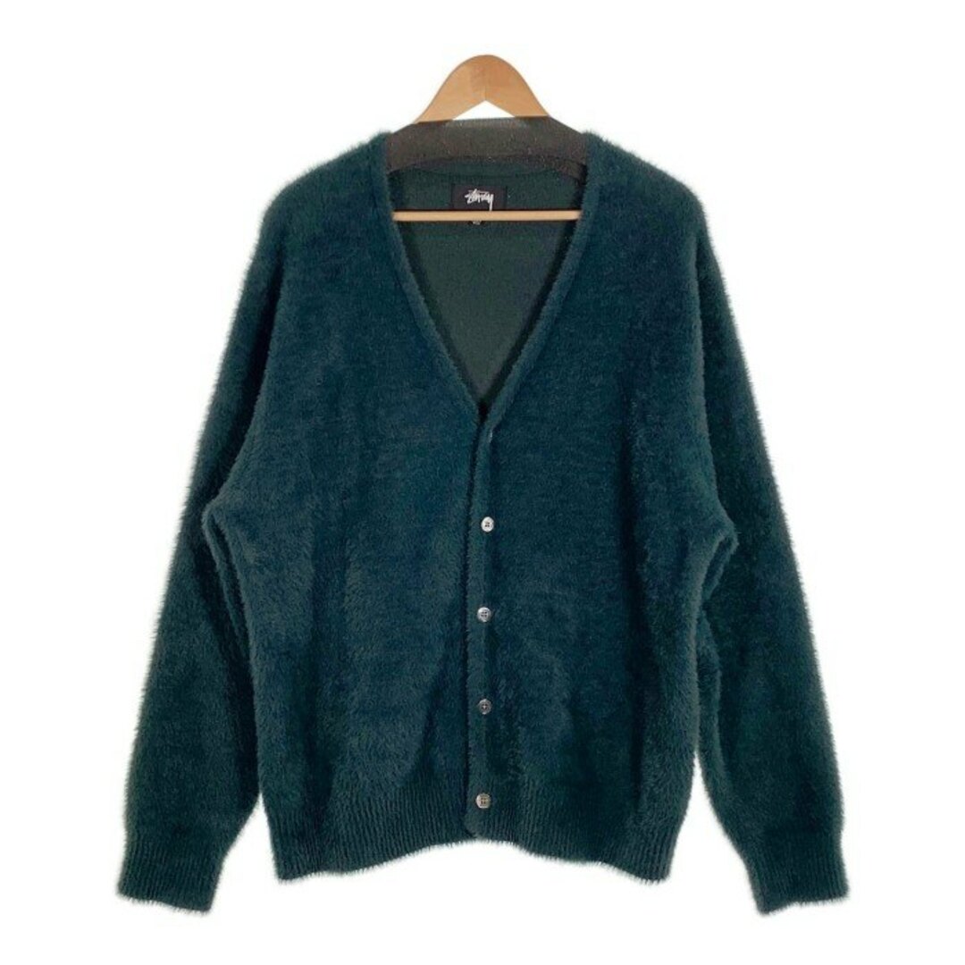 STUSSY(ステューシー)のSTUSSY ステューシー 22AW Shaggy Cardigan シャギーカーディガン グリーン Size L メンズのトップス(カーディガン)の商品写真