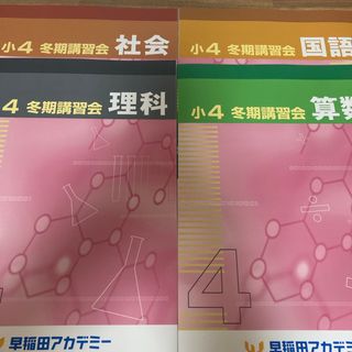 早稲田アカデミー　小4冬期講習会テキスト(語学/参考書)