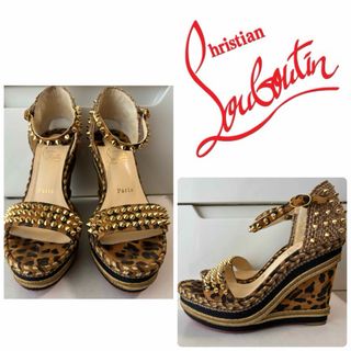 クリスチャンルブタン(Christian Louboutin)のクリスチャンルブタン　レオパード　エスパドリーユ　スタッズ　サンダル(サンダル)