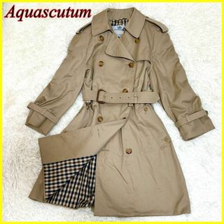 AQUA SCUTUM - 【極美品】アクアスキュータム Aqua5 トレンチコート ベルト付き S〜M相当