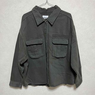 ザラ(ZARA)のZARA カラー　デニムジャケット　Gジャン　カーキ　M ストリート　春　秋　冬(Gジャン/デニムジャケット)