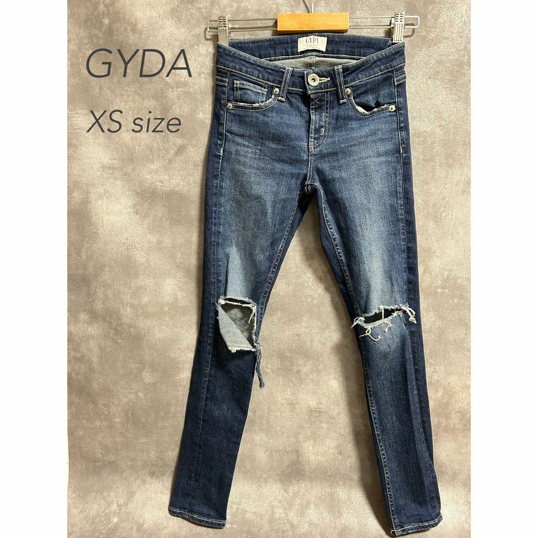 GYDA(ジェイダ)のGYDA ジェイダ　J/W ポケットデザインKNEEダメージスキニーデニムパンツ レディースのパンツ(デニム/ジーンズ)の商品写真