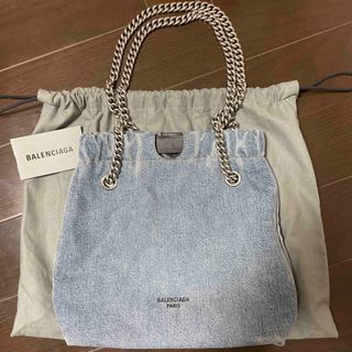 BALENCIAGAバレンシアガ　CRUSH スモールデニムトートバッグ