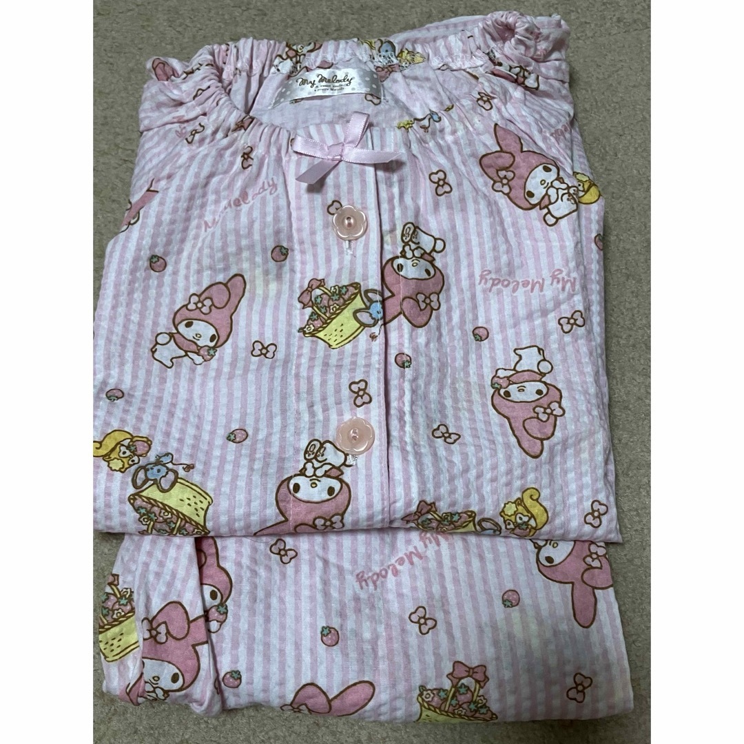 サンリオ(サンリオ)のマイメロディ　パジャマ　夏用 キッズ/ベビー/マタニティのキッズ服女の子用(90cm~)(パジャマ)の商品写真