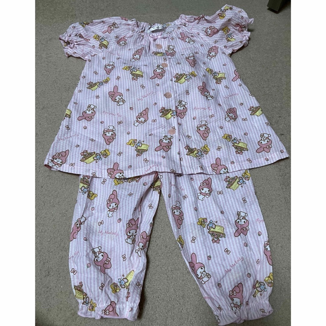 サンリオ(サンリオ)のマイメロディ　パジャマ　夏用 キッズ/ベビー/マタニティのキッズ服女の子用(90cm~)(パジャマ)の商品写真