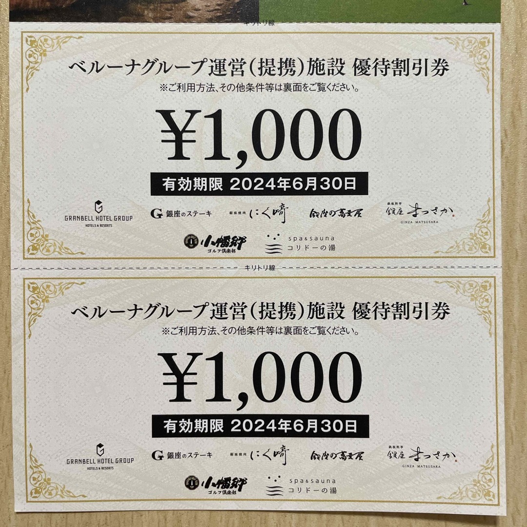 ベルーナグループ運営(提携)施設 株主優待割引券 株主優待券 チケットの優待券/割引券(その他)の商品写真