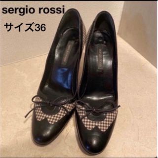 セルジオロッシ(Sergio Rossi)のセルジオロッシ Sergio Rossi  パンプス 36  千鳥格子 チェック(ハイヒール/パンプス)