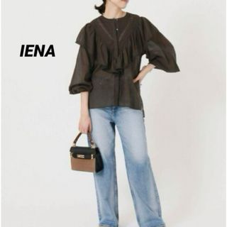 IENA - IENA イエナ★コットンボイル　ピンタック　レース　フリル　ブラウス