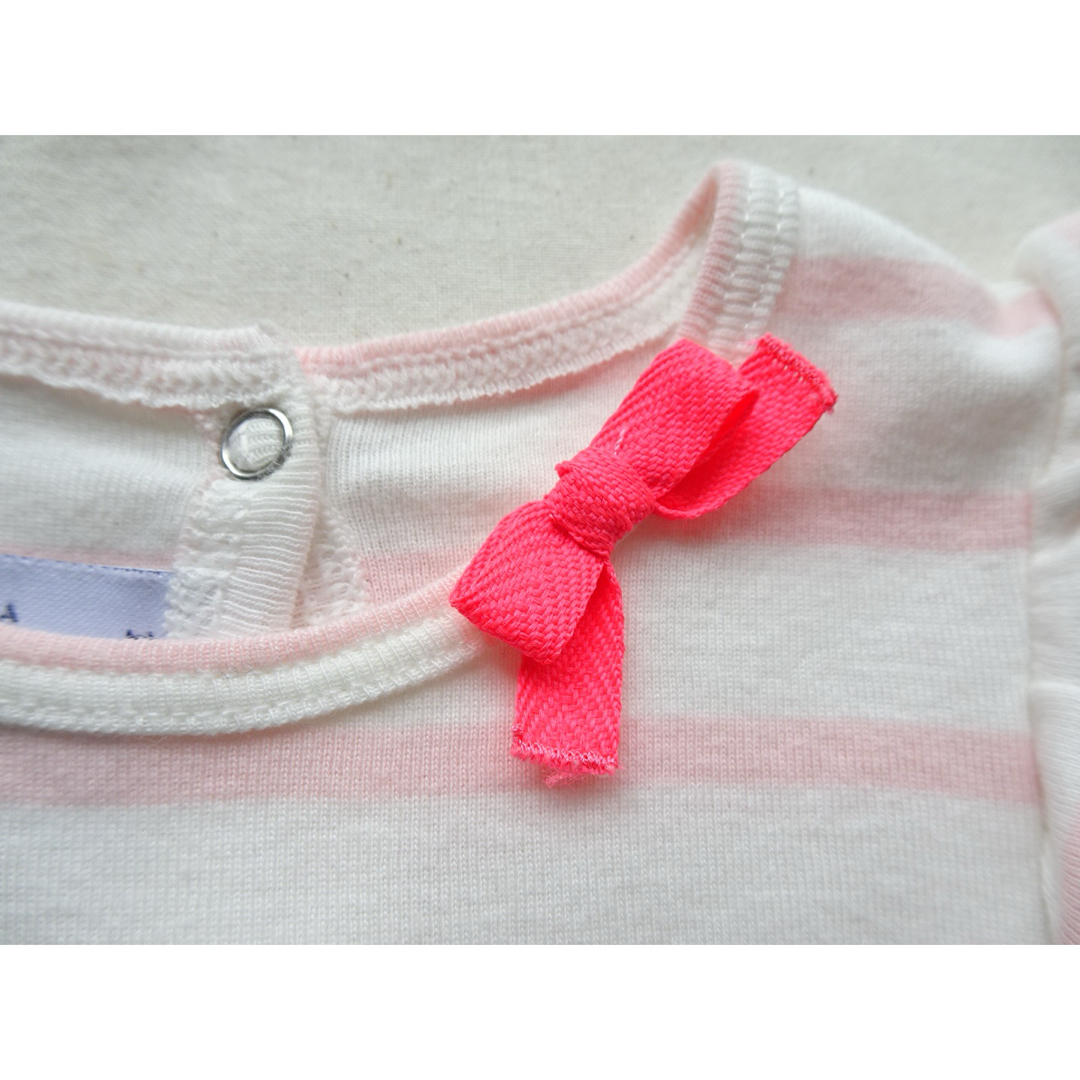 PETIT BATEAU(プチバトー)のPETIT BATEAU★プチバトー★トップス★2枚セット★12m★74cm キッズ/ベビー/マタニティのベビー服(~85cm)(シャツ/カットソー)の商品写真