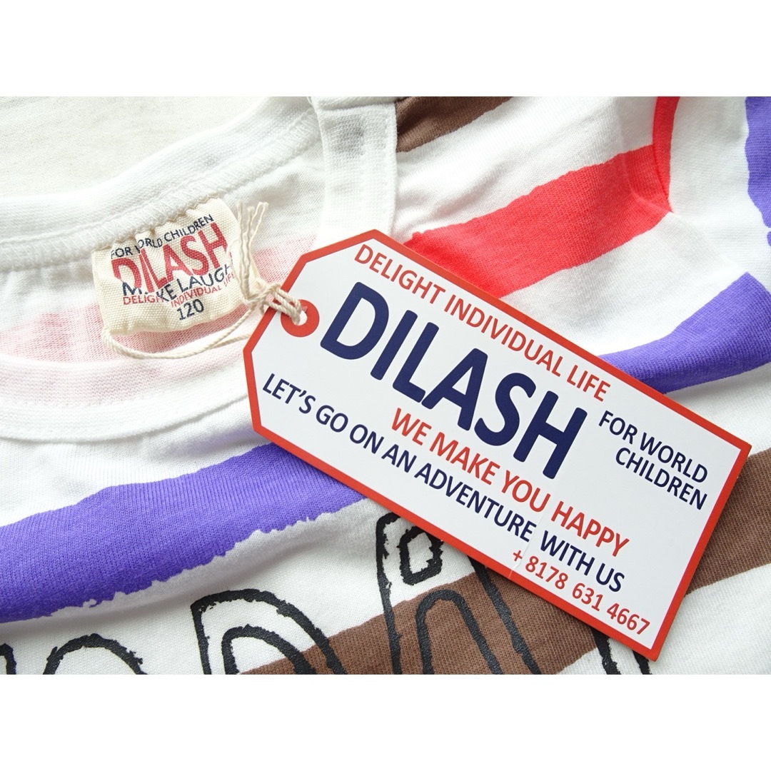 DILASH(ディラッシュ)のDILASH★ディラッシュ★半袖Tシャツ★ボーダー柄★120★新品未使用 キッズ/ベビー/マタニティのキッズ服男の子用(90cm~)(Tシャツ/カットソー)の商品写真