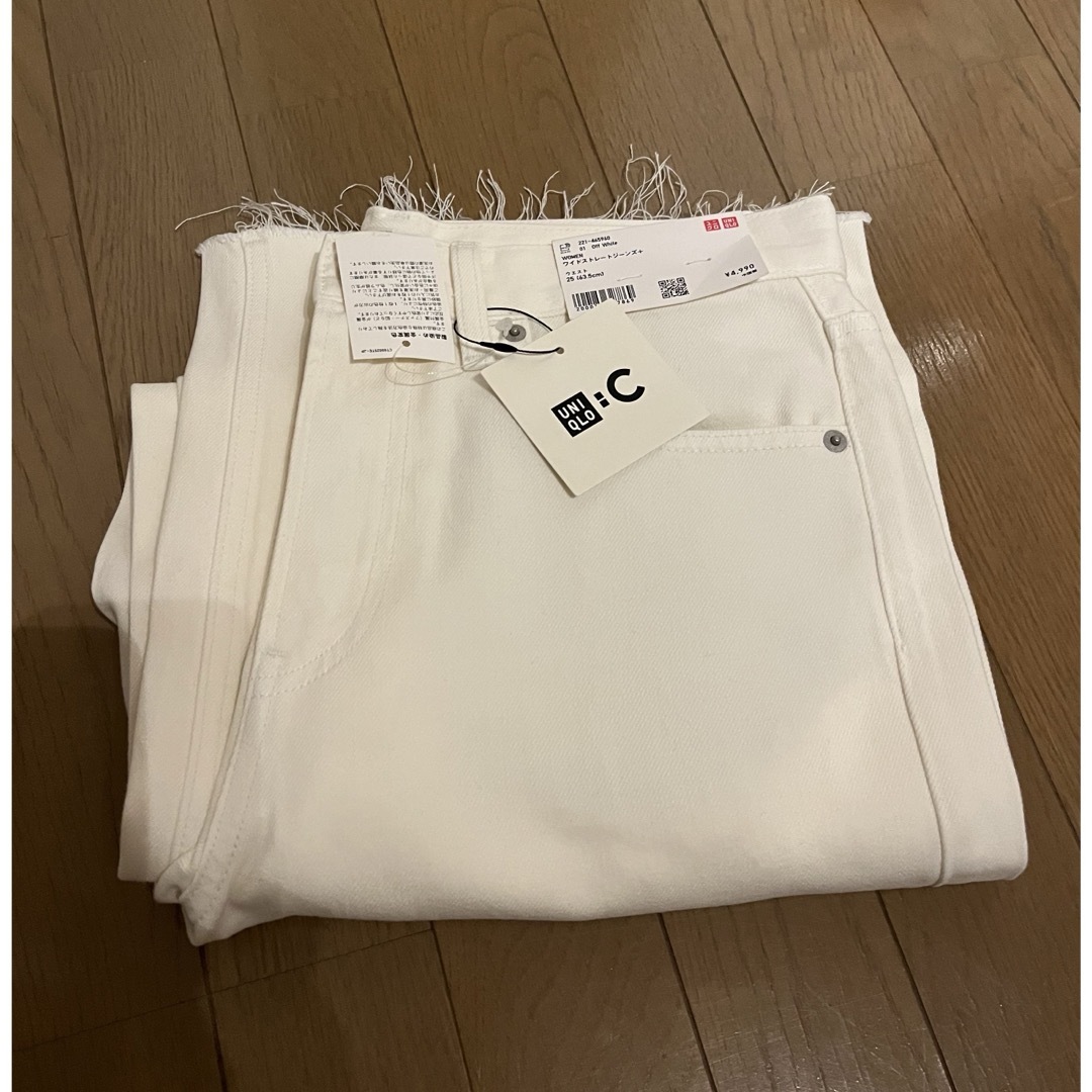 UNIQLO(ユニクロ)のユニクロ UNIQLO C ワイドストレートジーンズ 25 新品 レディースのパンツ(デニム/ジーンズ)の商品写真