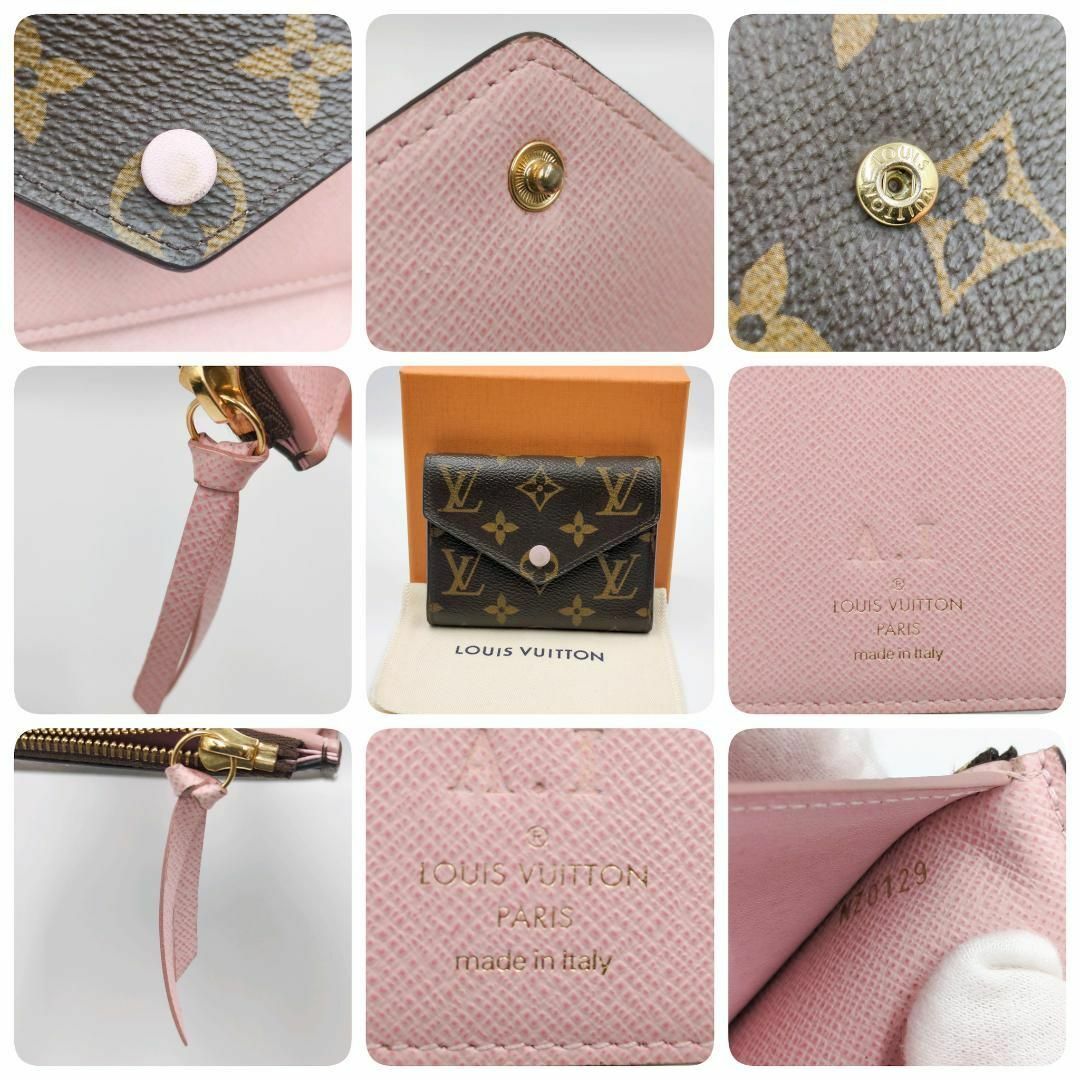 LOUIS VUITTON(ルイヴィトン)の【極美品】ルイヴィトン モノグラム ヴィクトリーヌ ローズバレリーヌ 折り財布 レディースのファッション小物(財布)の商品写真