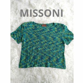 ミッソーニ(MISSONI)のMISSONI　総柄　半袖ニット　サイズ46(ニット/セーター)