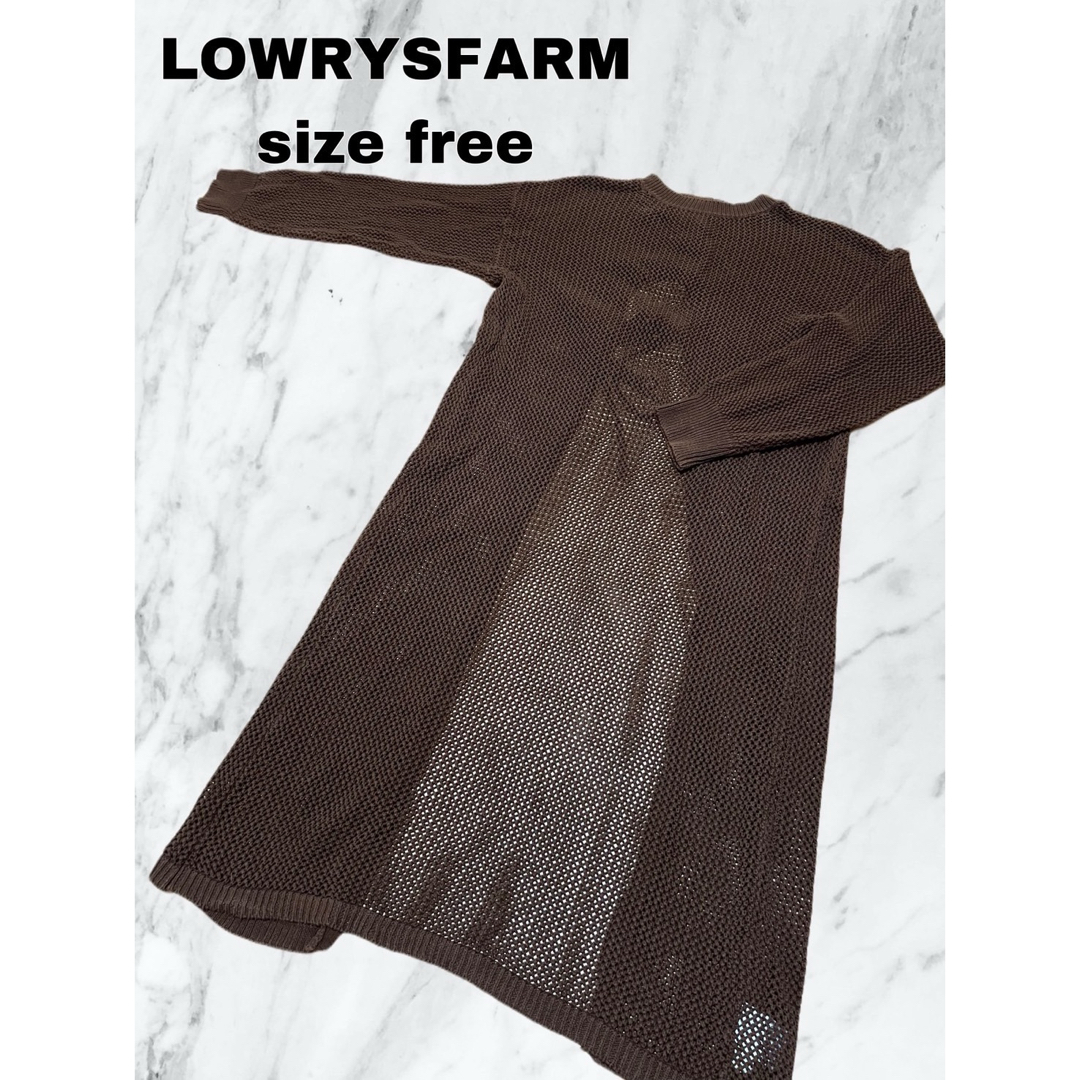 LOWRYS FARM(ローリーズファーム)のLOWRYSFARM メッシュニットワンピース ロング レディースのワンピース(ロングワンピース/マキシワンピース)の商品写真
