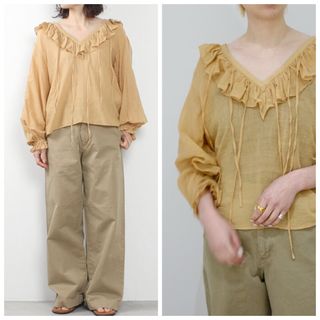 NOWOS ノーウォス  RUFFLED BLOUSE トップス ブラウス F(シャツ/ブラウス(長袖/七分))