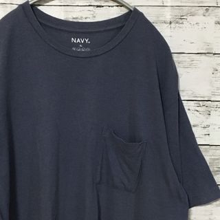 アートヴィンテージ(ART VINTAGE)の【人気】ヴィンテージ Tシャツ XL ネイビー 古着 カットソー ポケT(Tシャツ/カットソー(半袖/袖なし))