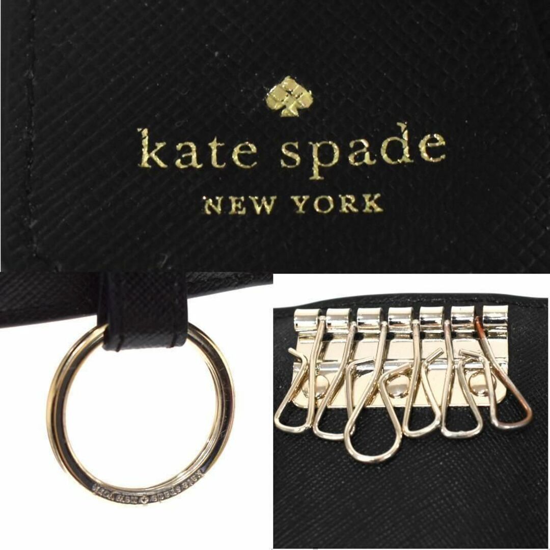 kate spade new york(ケイトスペードニューヨーク)の【非常に良い】ケイトスペード キーケース6連 キーリング付 レザー ベージュ レディースのファッション小物(キーケース)の商品写真