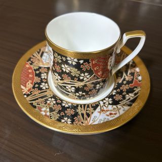 ミカサ(MIKASA)のMIKASA カップ＆ソーサーボーンチャイナ花柄 金彩 金縁 桜(グラス/カップ)