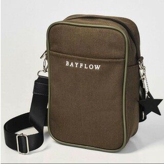 ベイフロー(BAYFLOW)のBAYFLOW 10周年記念 ロゴショルダーバッグ カーキ（ブラウン） 未使用(ショルダーバッグ)