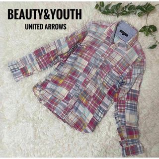 BEAUTY&YOUTH UNITED ARROWS - BEAUTY&YOUTH ビューティーアンドユース　長袖　チェックシャツ　M