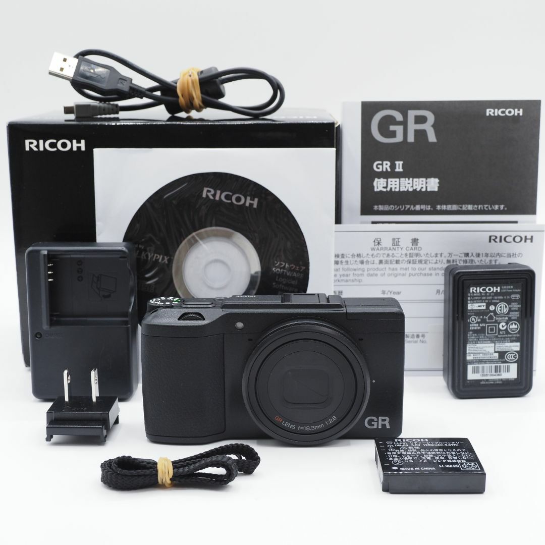 ★ショット数339回・元箱付き新品級★ RICOH デジタルカメラ GR II スマホ/家電/カメラのカメラ(コンパクトデジタルカメラ)の商品写真