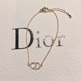 クリスチャンディオール(Christian Dior)の訳あり　Christian Dior CDロゴブレスレット　ゴールド(ブレスレット/バングル)